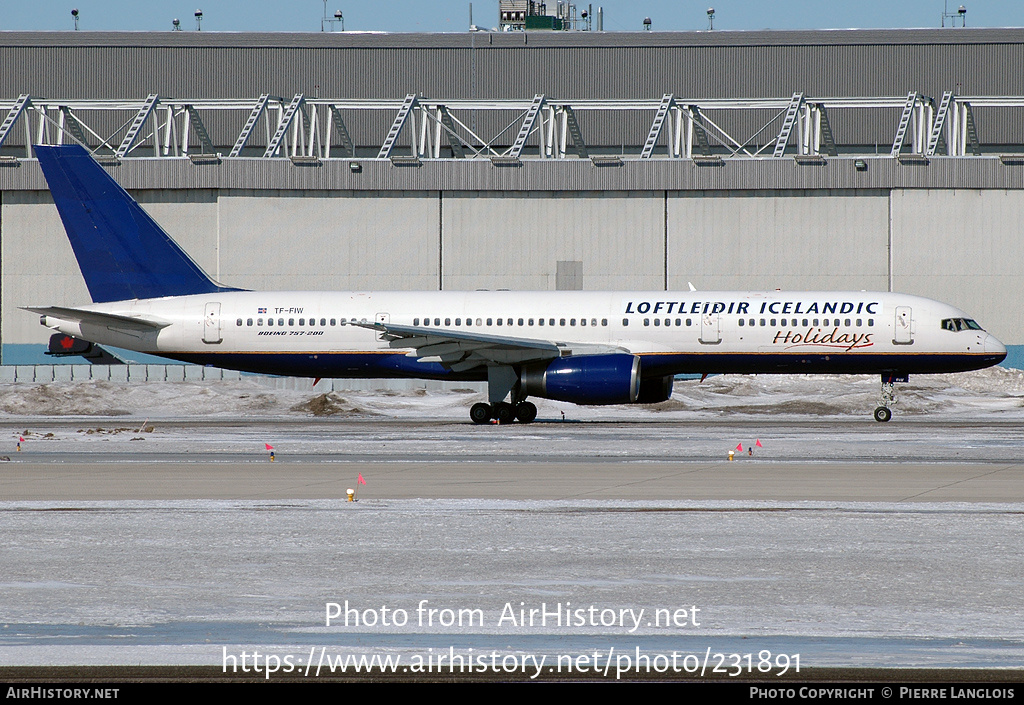 Aircraft Photo of TF-FIW | Boeing 757-27B | Loftleiðir Icelandic Holidays | AirHistory.net #231891