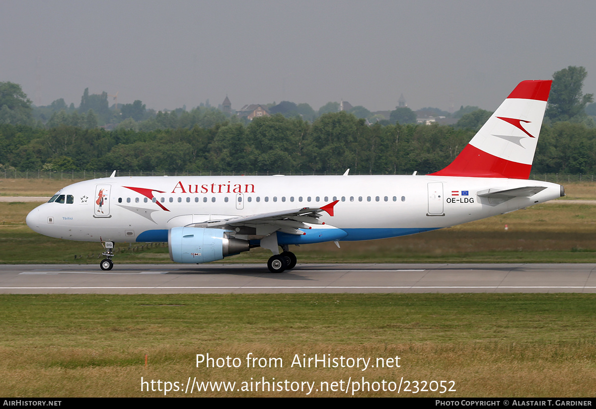 Aircraft Photo of OE-LDG | Airbus A319-112 | Austrian Airlines | AirHistory.net #232052