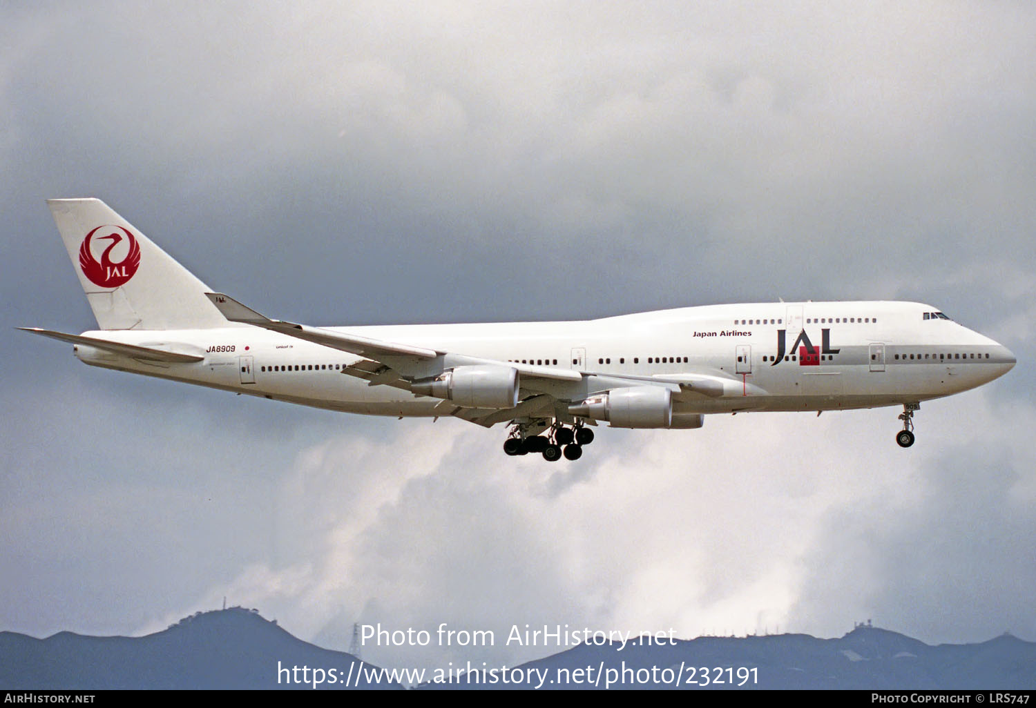 Aircraft Photo of JA8909 | Boeing 747-446 | Japan Airlines - JAL | AirHistory.net #232191