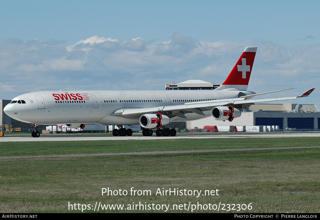 Aircraft Photo of HB-JMH | Airbus A340-313 | Swiss International Air Lines | AirHistory.net #232306