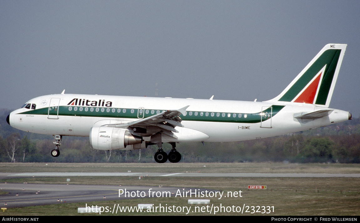 Aircraft Photo of I-BIME | Airbus A319-112 | Alitalia | AirHistory.net #232331