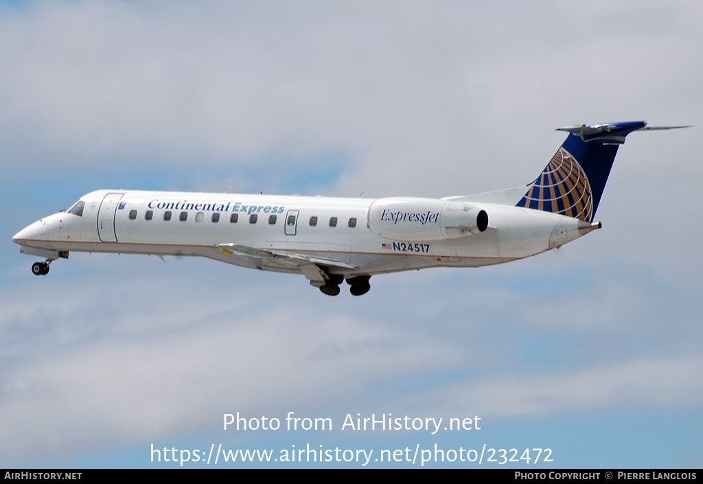 Aircraft Photo of N24517 | Embraer ERJ-135LR (EMB-135LR) | Continental Express | AirHistory.net #232472