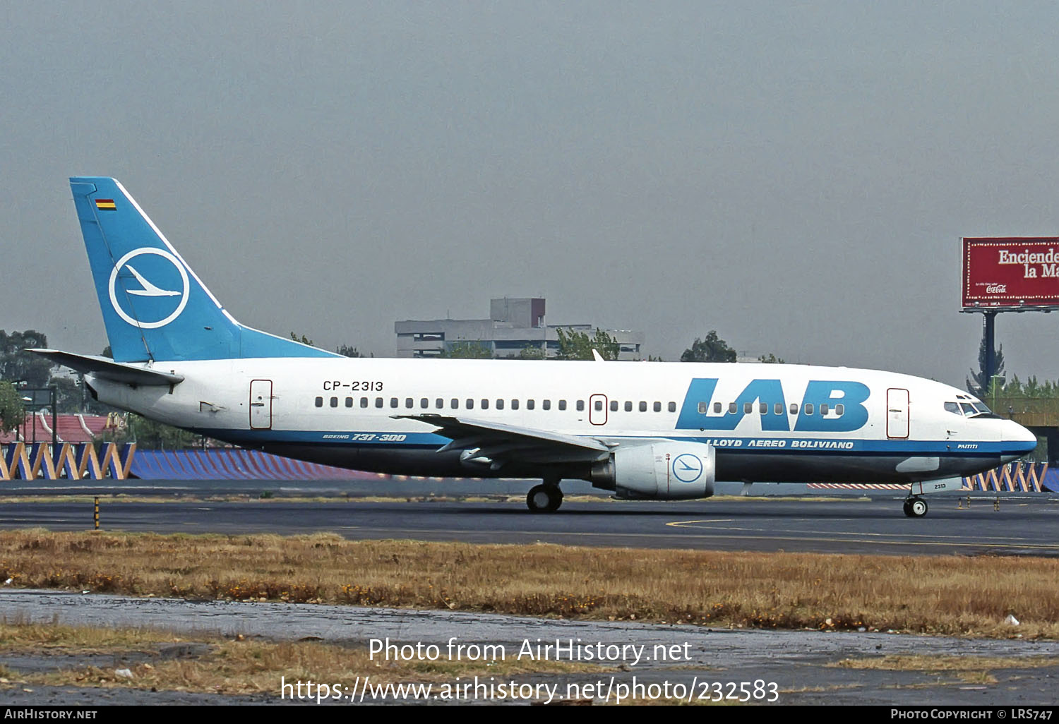 Aircraft Photo of CP-2313 | Boeing 737-3A1 | Lloyd Aereo Boliviano - LAB | AirHistory.net #232583