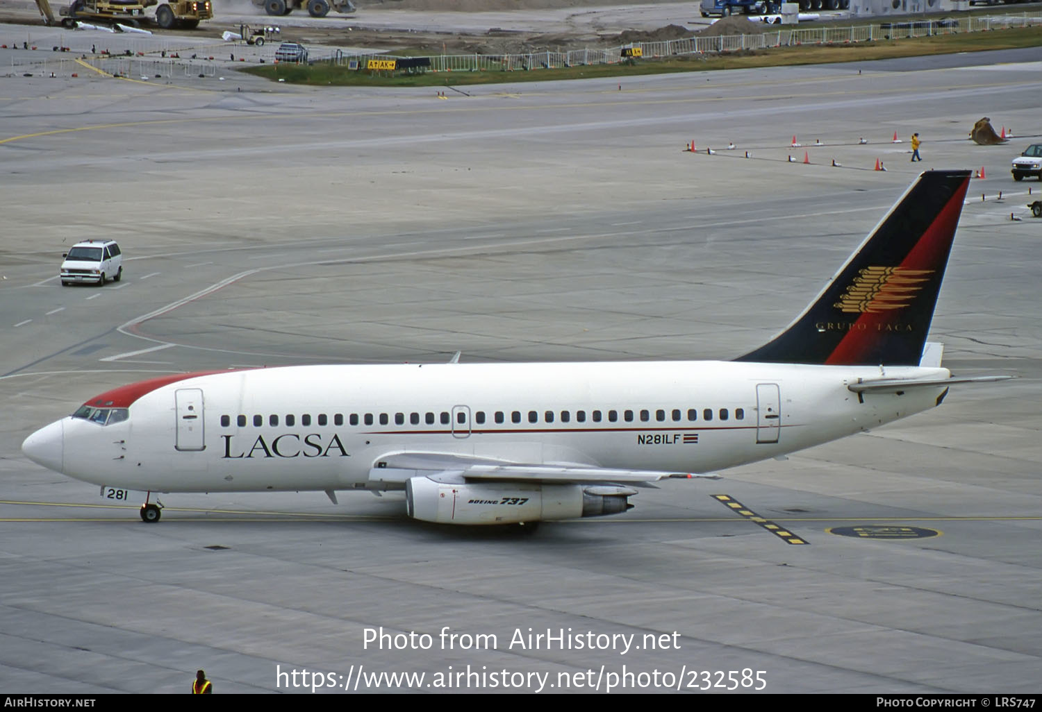 Aircraft Photo of N281LF | Boeing 737-2L9/Adv | LACSA - Líneas Aéreas de Costa Rica | AirHistory.net #232585