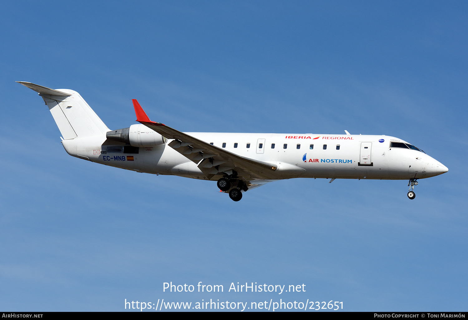 Aircraft Photo of EC-MNB | Bombardier CRJ-200LR (CL-600-2B19) | Iberia Regional | AirHistory.net #232651