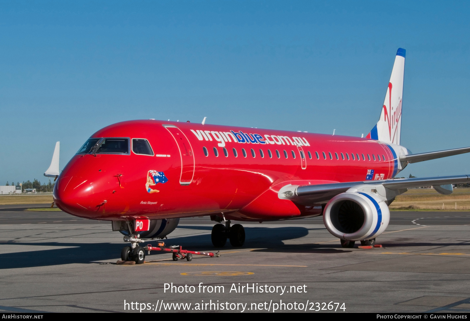 Aircraft Photo of VH-ZPO | Embraer 190AR (ERJ-190-100IGW) | Virgin Blue Airlines | AirHistory.net #232674