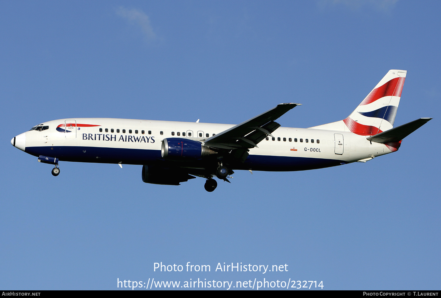 Aircraft Photo of G-DOCL | Boeing 737-436 | British Airways | AirHistory.net #232714