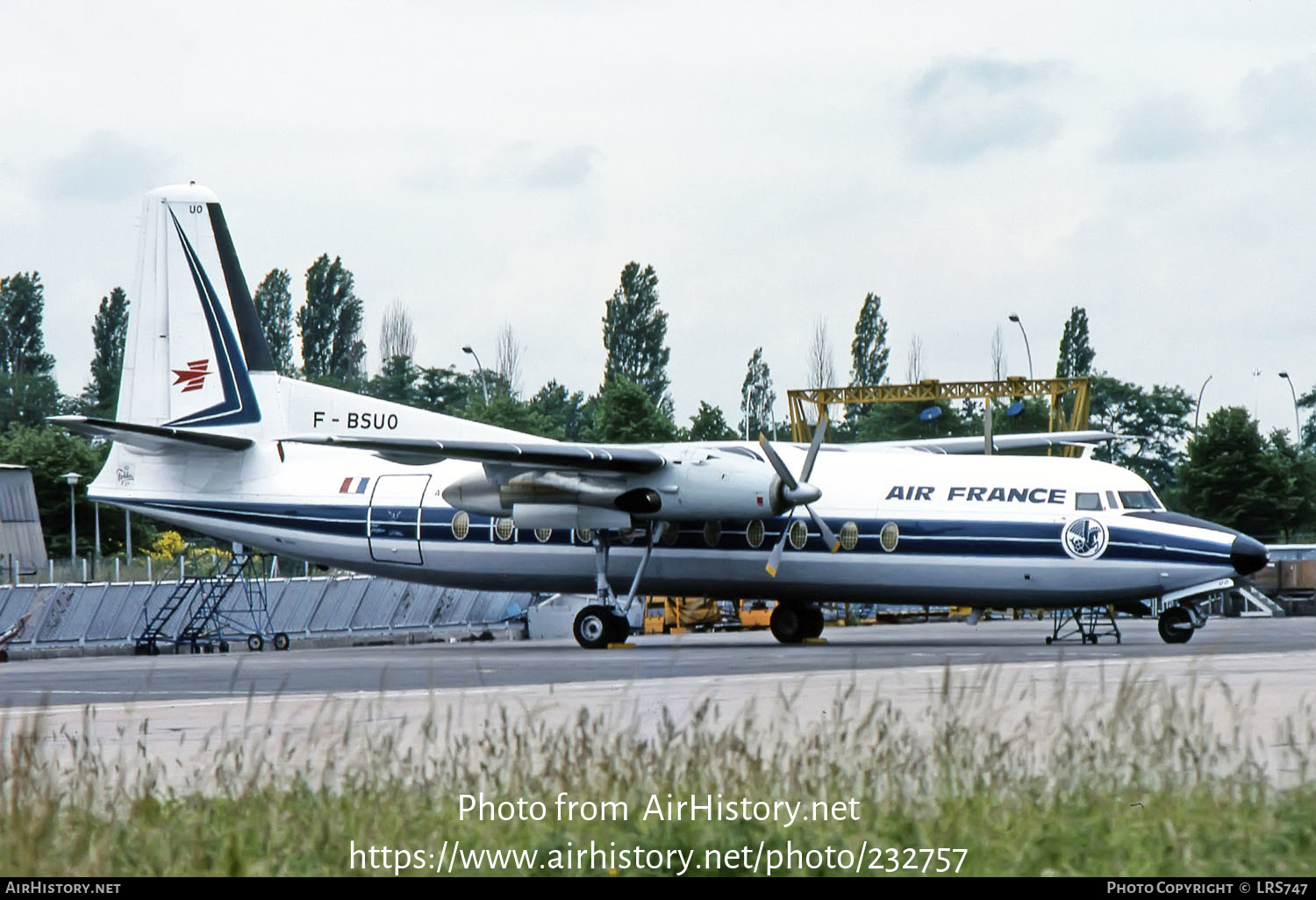 Aircraft Photo of F-BSUO | Fokker F27-500 Friendship | Air France | AirHistory.net #232757