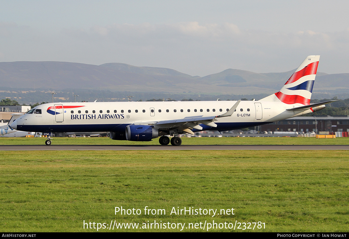 Aircraft Photo of G-LCYM | Embraer 190SR (ERJ-190-100SR) | British Airways | AirHistory.net #232781