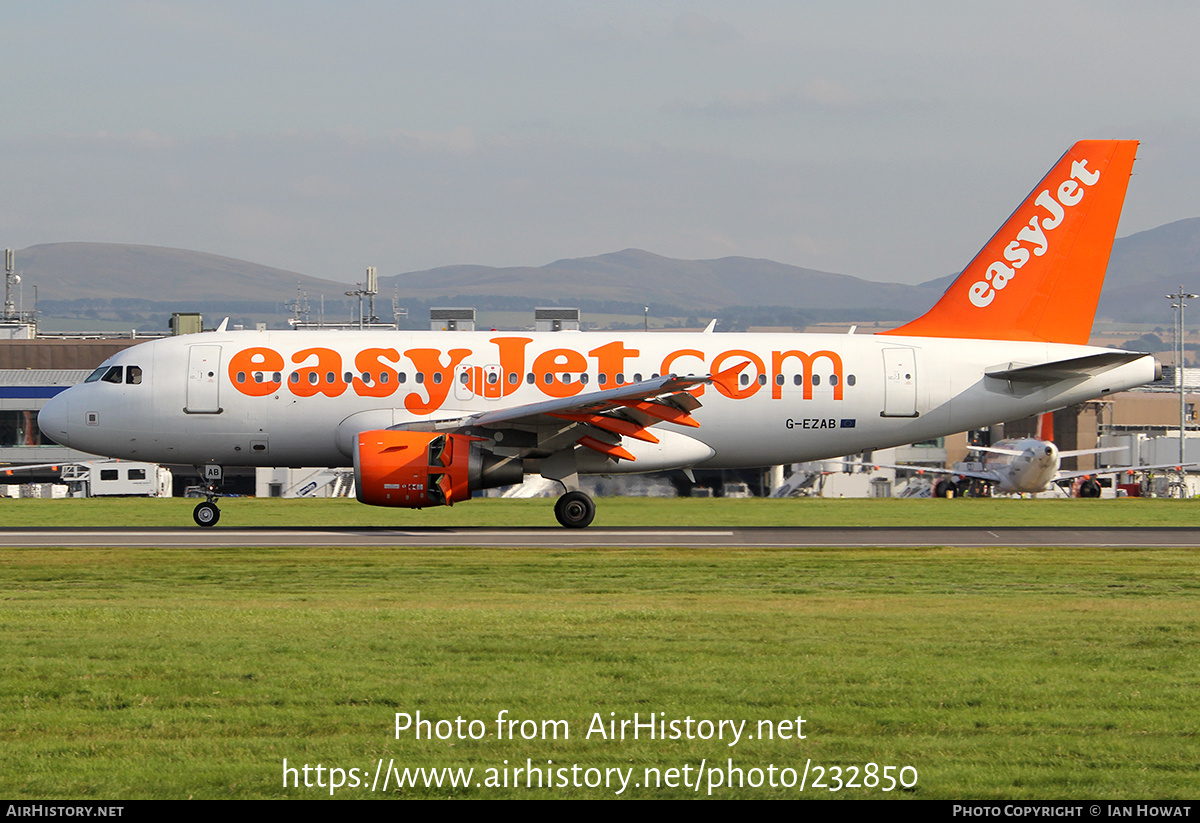 Aircraft Photo of G-EZAB | Airbus A319-111 | EasyJet | AirHistory.net #232850