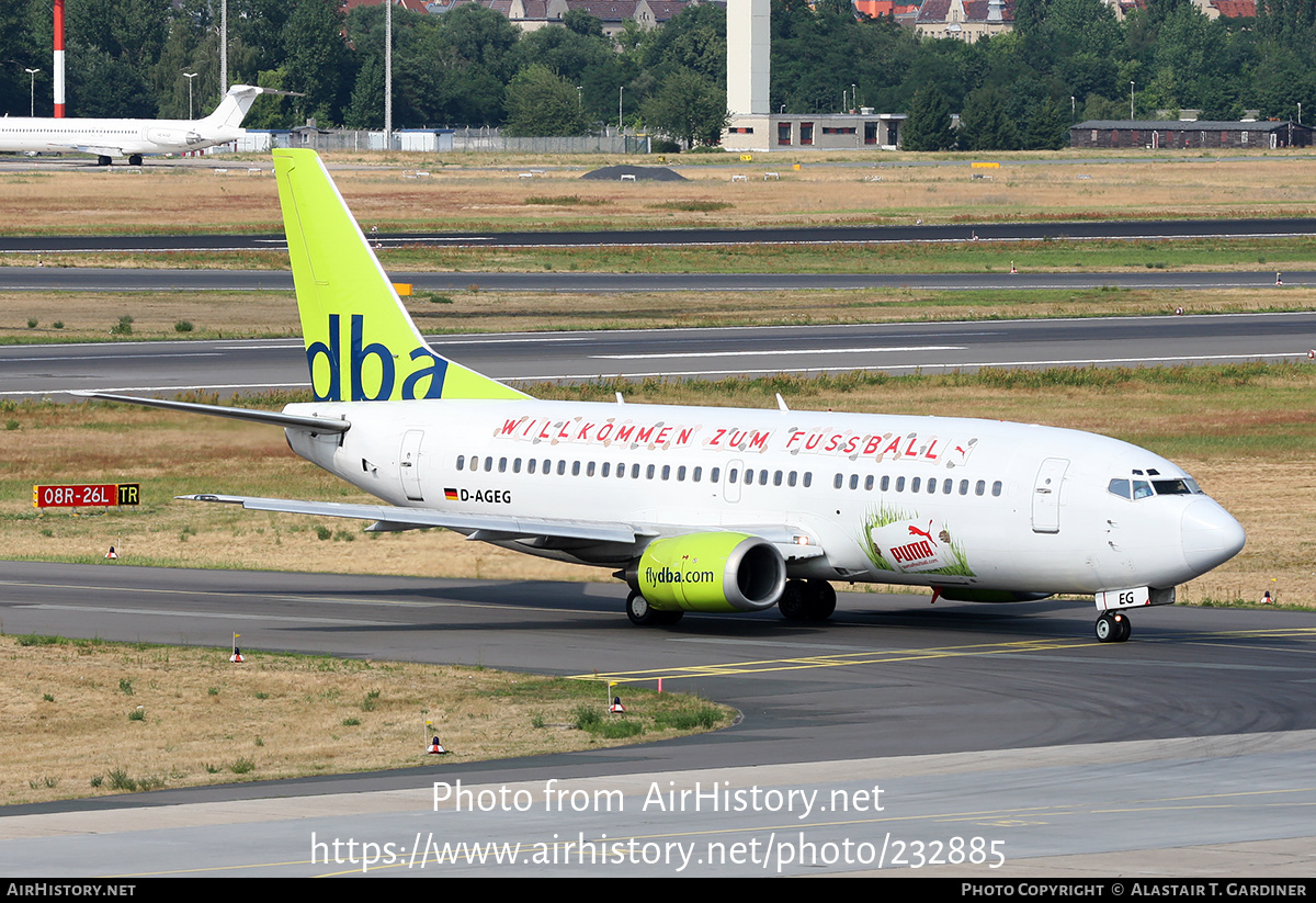 Aircraft Photo of D-AGEG | Boeing 737-35B | DBA - Deutsche BA | AirHistory.net #232885