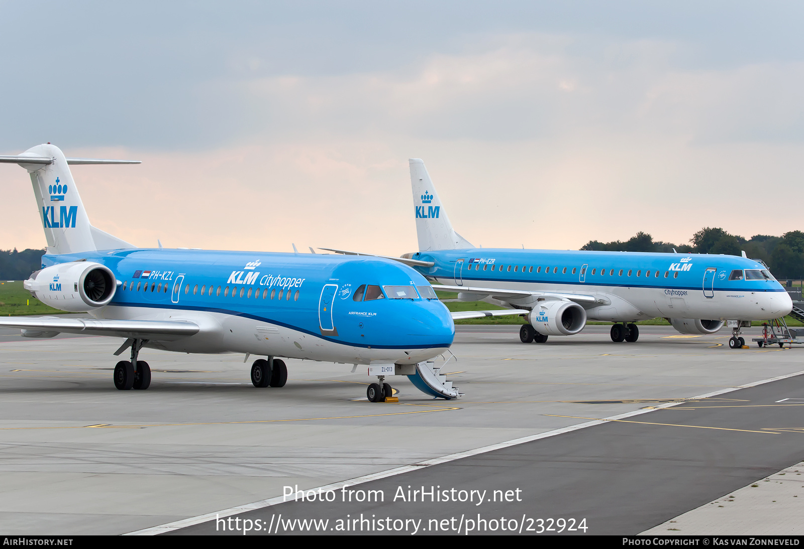 Aircraft Photo of PH-KZL | Fokker 70 (F28-0070) | KLM Cityhopper | AirHistory.net #232924