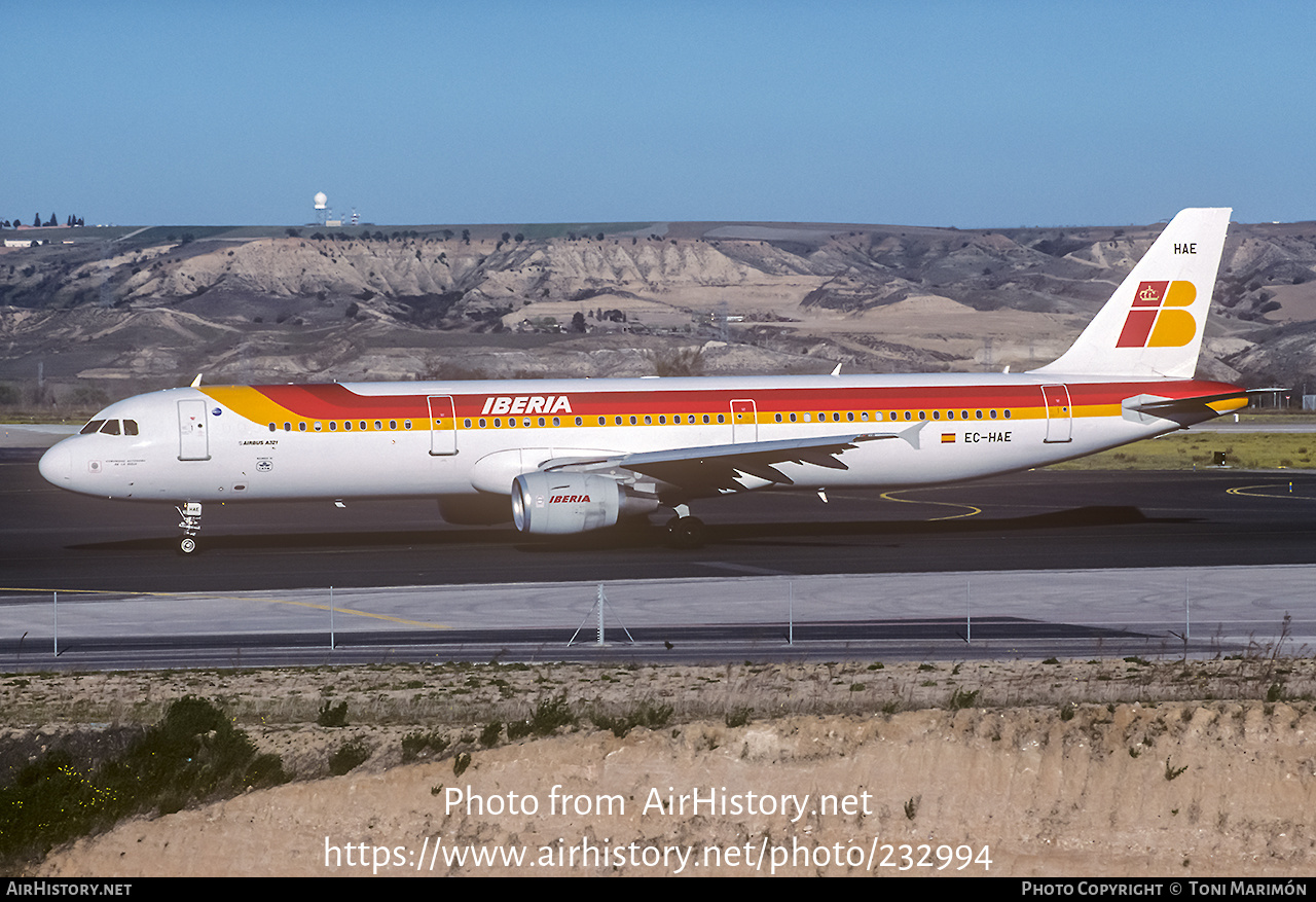 Aircraft Photo of EC-HAE | Airbus A321-211 | Iberia | AirHistory.net #232994