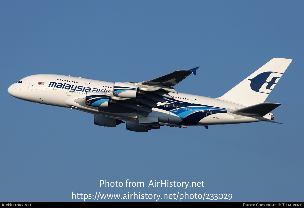 Aircraft Photo of 9M-MNE | Airbus A380-841 | Malaysia Airlines | AirHistory.net #233029