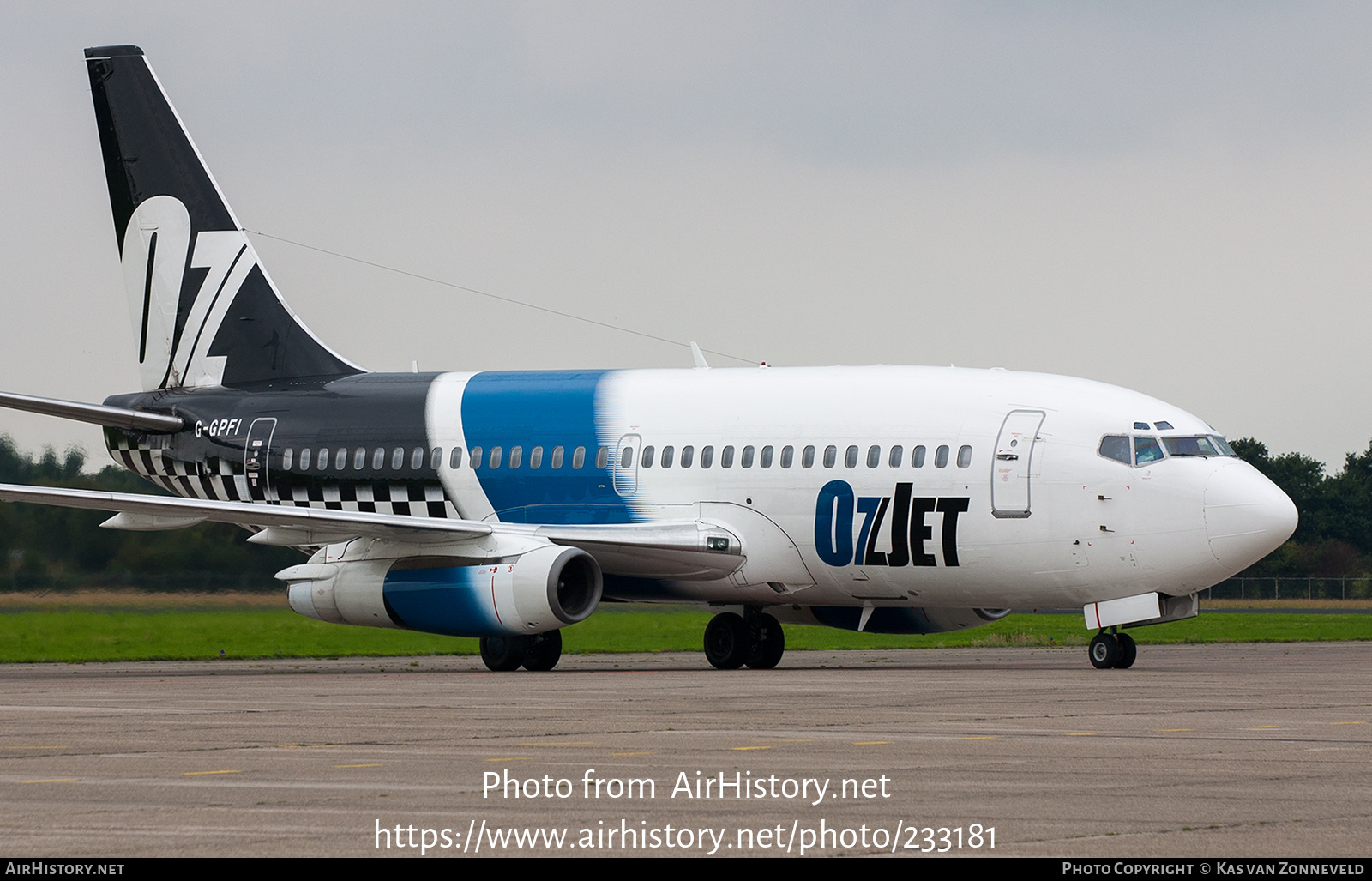 Aircraft Photo of G-GPFI | Boeing 737-229/Adv | OzJet Airlines | AirHistory.net #233181