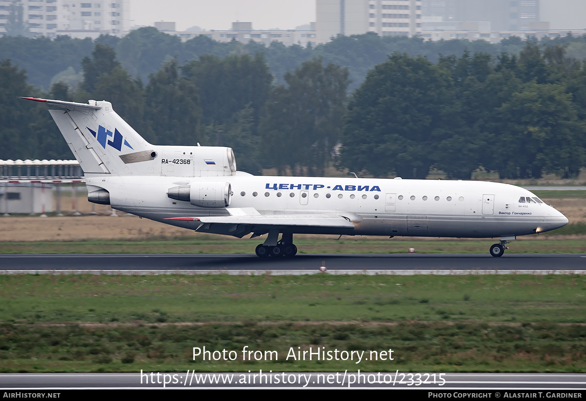 Aircraft Photo of RA-42368 | Yakovlev Yak-42D | Centre-Avia | AirHistory.net #233215