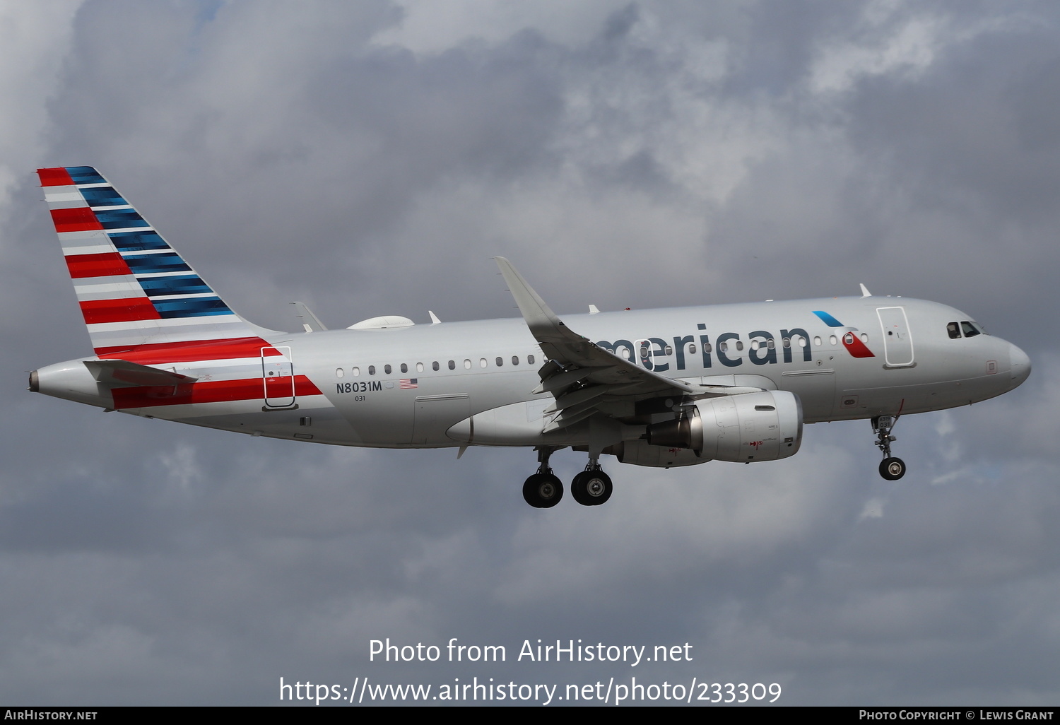 Aircraft Photo of N8031M | Airbus A319-115 | American Airlines | AirHistory.net #233309