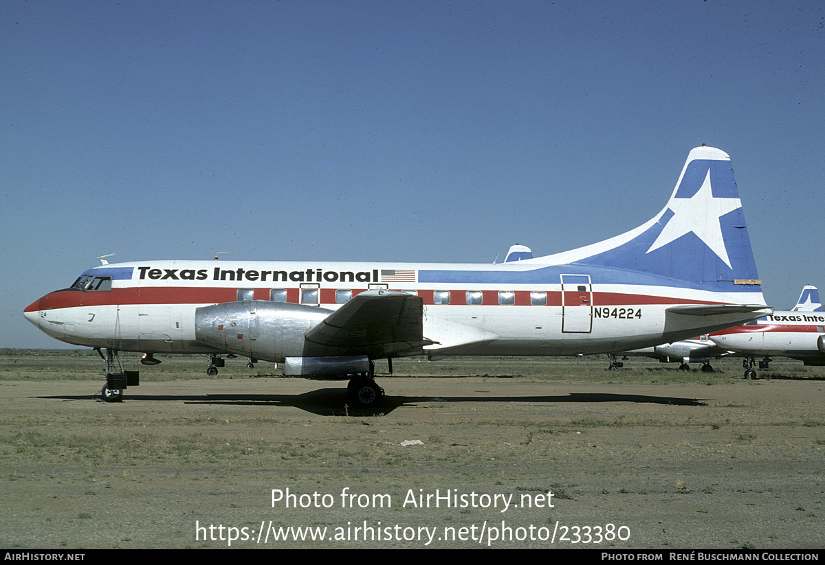 Aircraft Photo of N94224 | Convair 600 | Texas International Airlines | AirHistory.net #233380