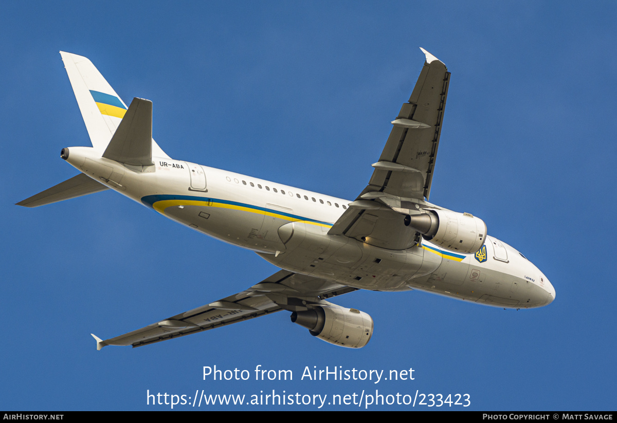 Aircraft Photo of UR-ABA | Airbus ACJ319 (A319-115/CJ) | Ukraine Government | AirHistory.net #233423