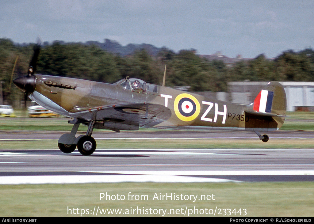 Aircraft Photo of P7350 | Supermarine 329 Spitfire Mk2A | UK - Air Force | AirHistory.net #233443