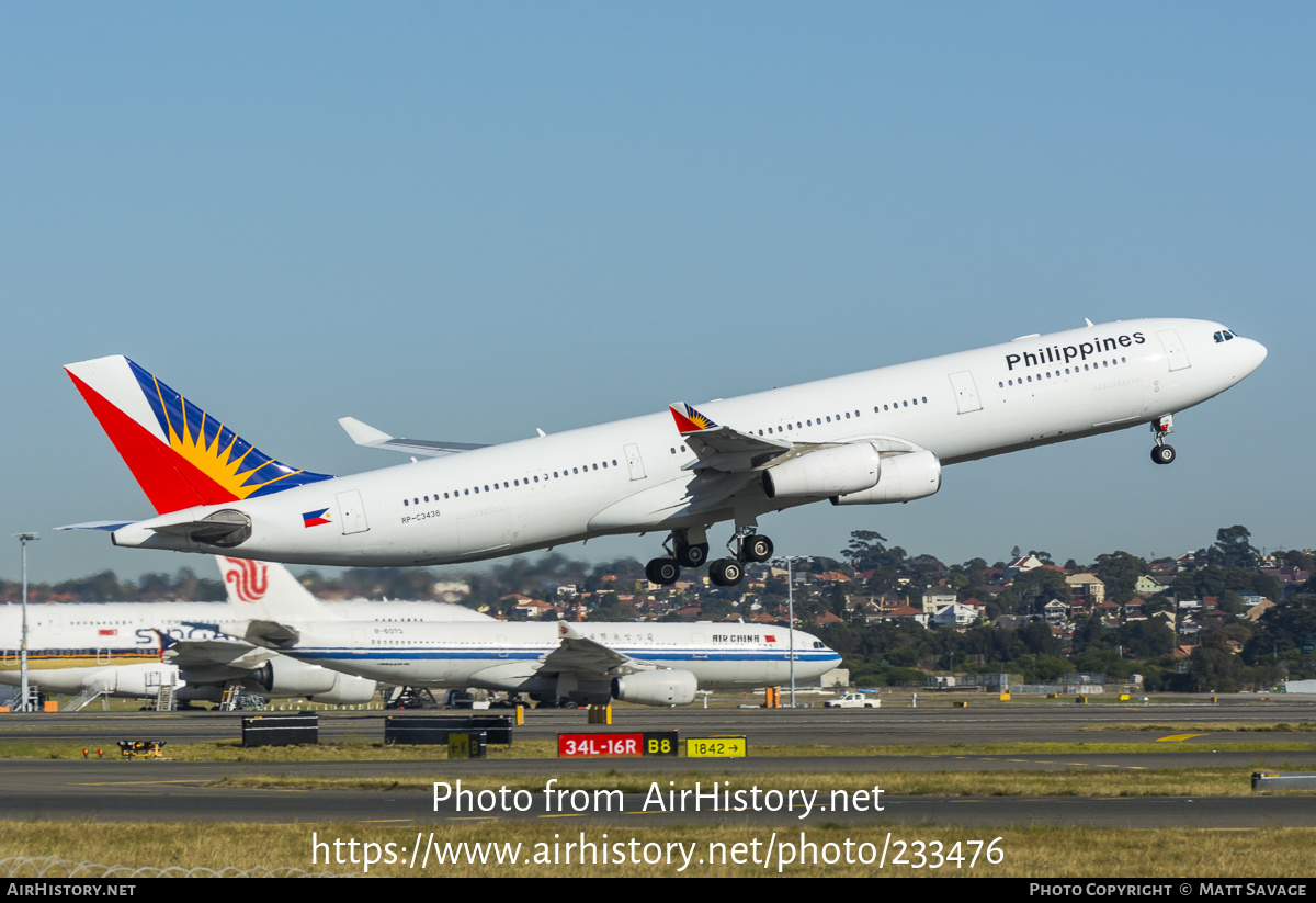 Aircraft Photo of RP-C3438 | Airbus A340-313 | Philippine Airlines | AirHistory.net #233476