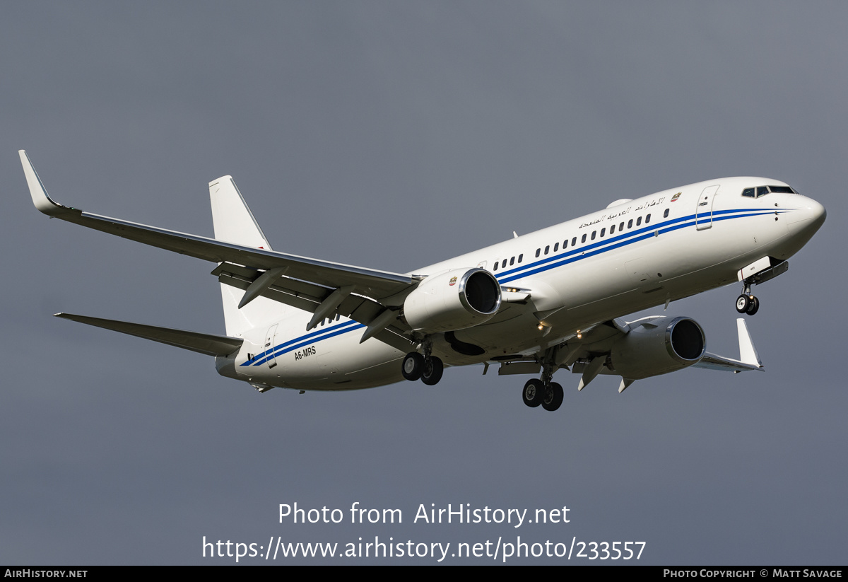 Aircraft Photo of A6-MRS | Boeing 737-8E0 BBJ2 | United Arab Emirates Government | AirHistory.net #233557