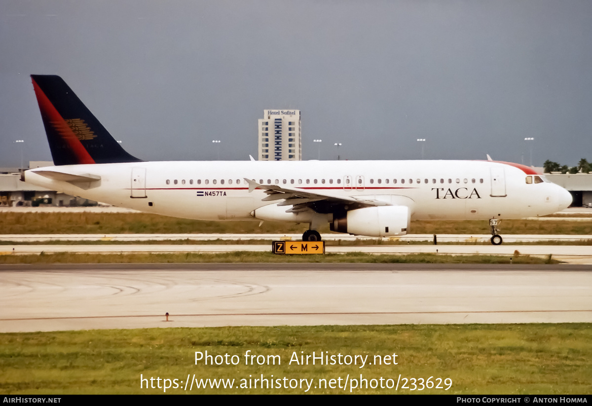 Aircraft Photo of N457TA | Airbus A320-233 | TACA - Transportes Aéreos Centro Americanos | AirHistory.net #233629