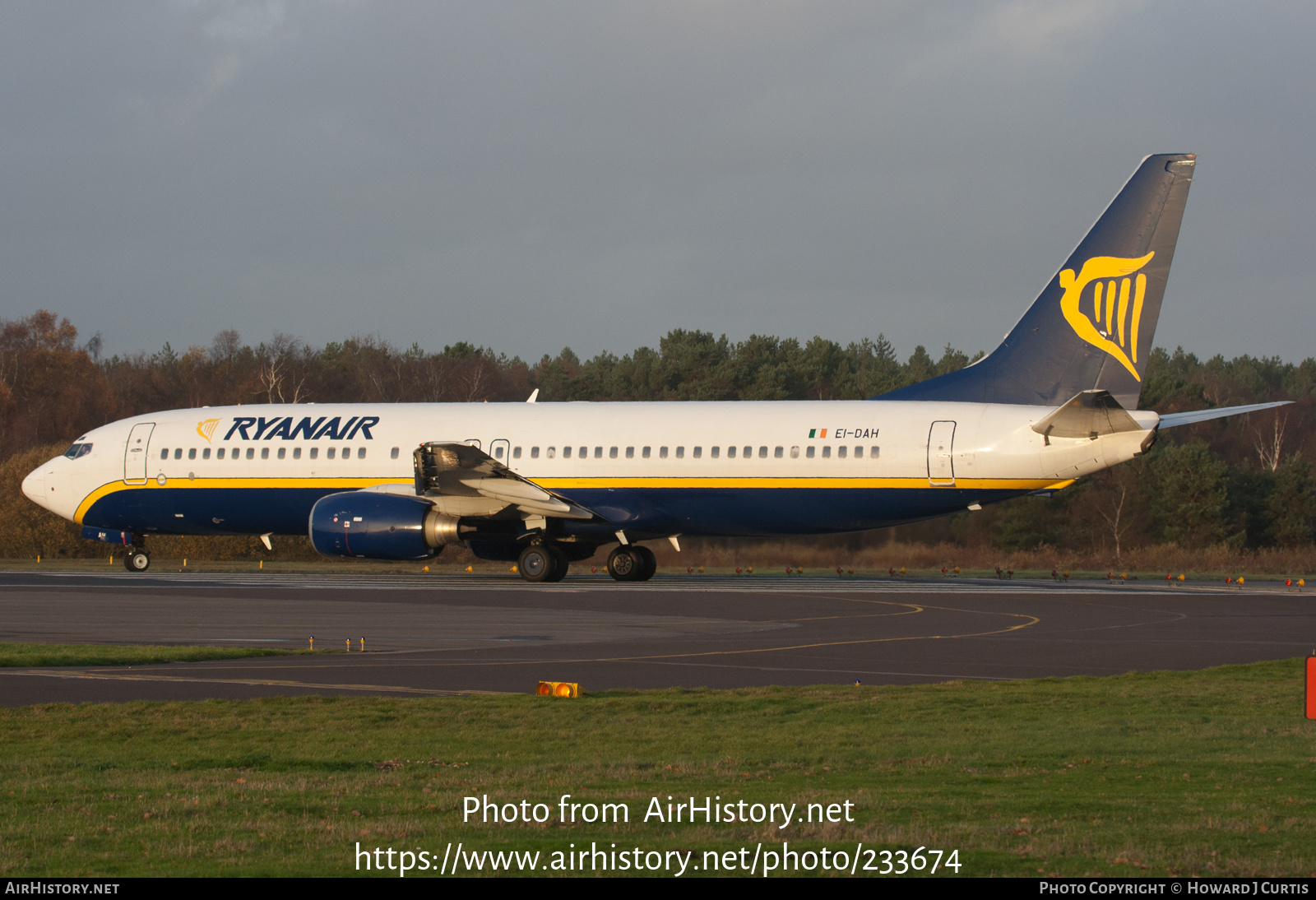 Aircraft Photo of EI-DAH | Boeing 737-8AS | Ryanair | AirHistory.net #233674