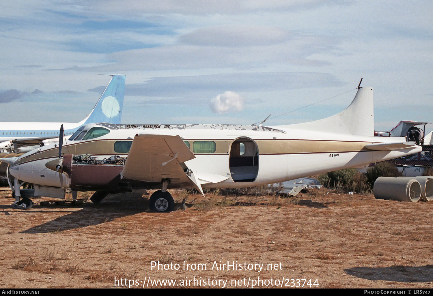 Aircraft Photo of N4916V | De Havilland D.H. 104 Dove 2A | Flight Research | AirHistory.net #233744