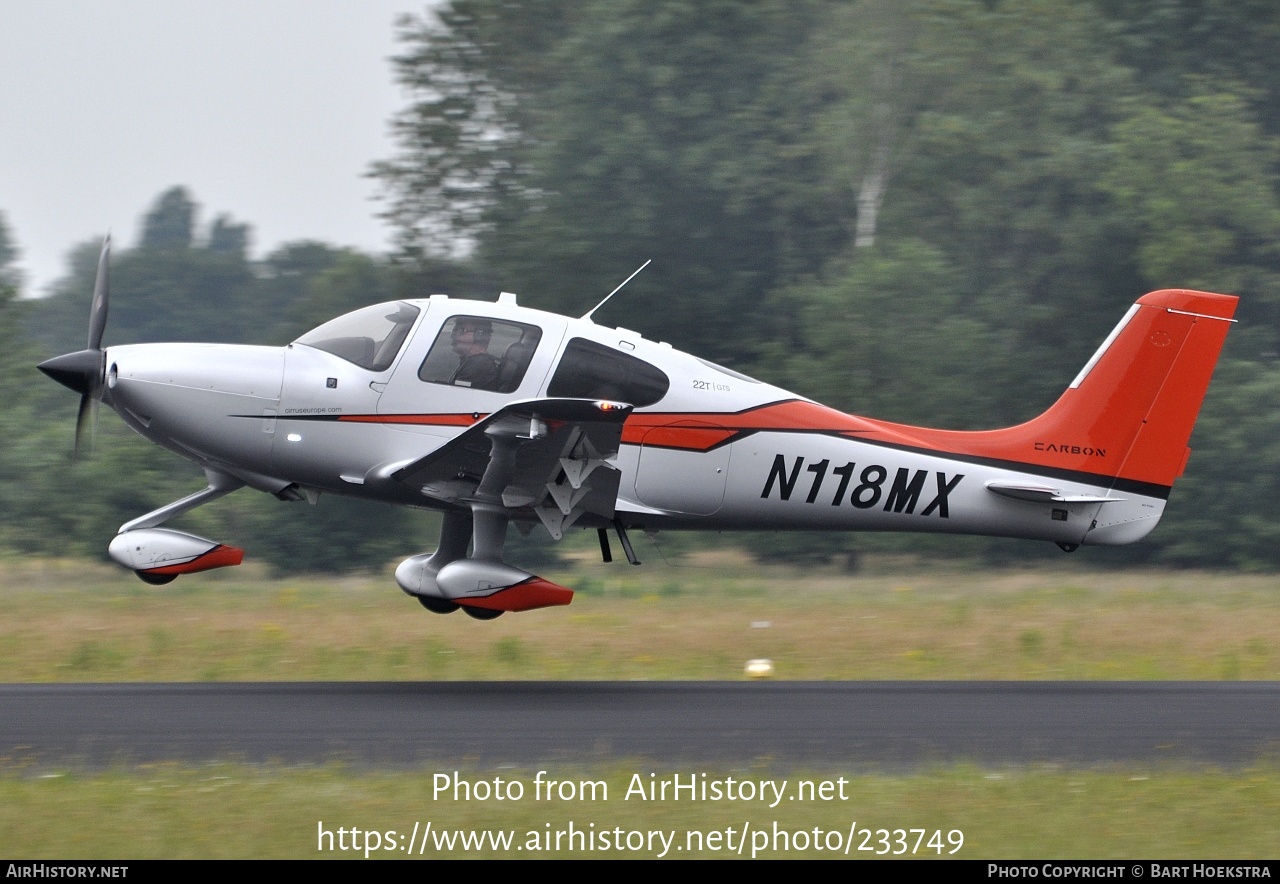 Aircraft Photo of N118MX | Cirrus SR-22T G5-GTS Carbon | AirHistory.net #233749