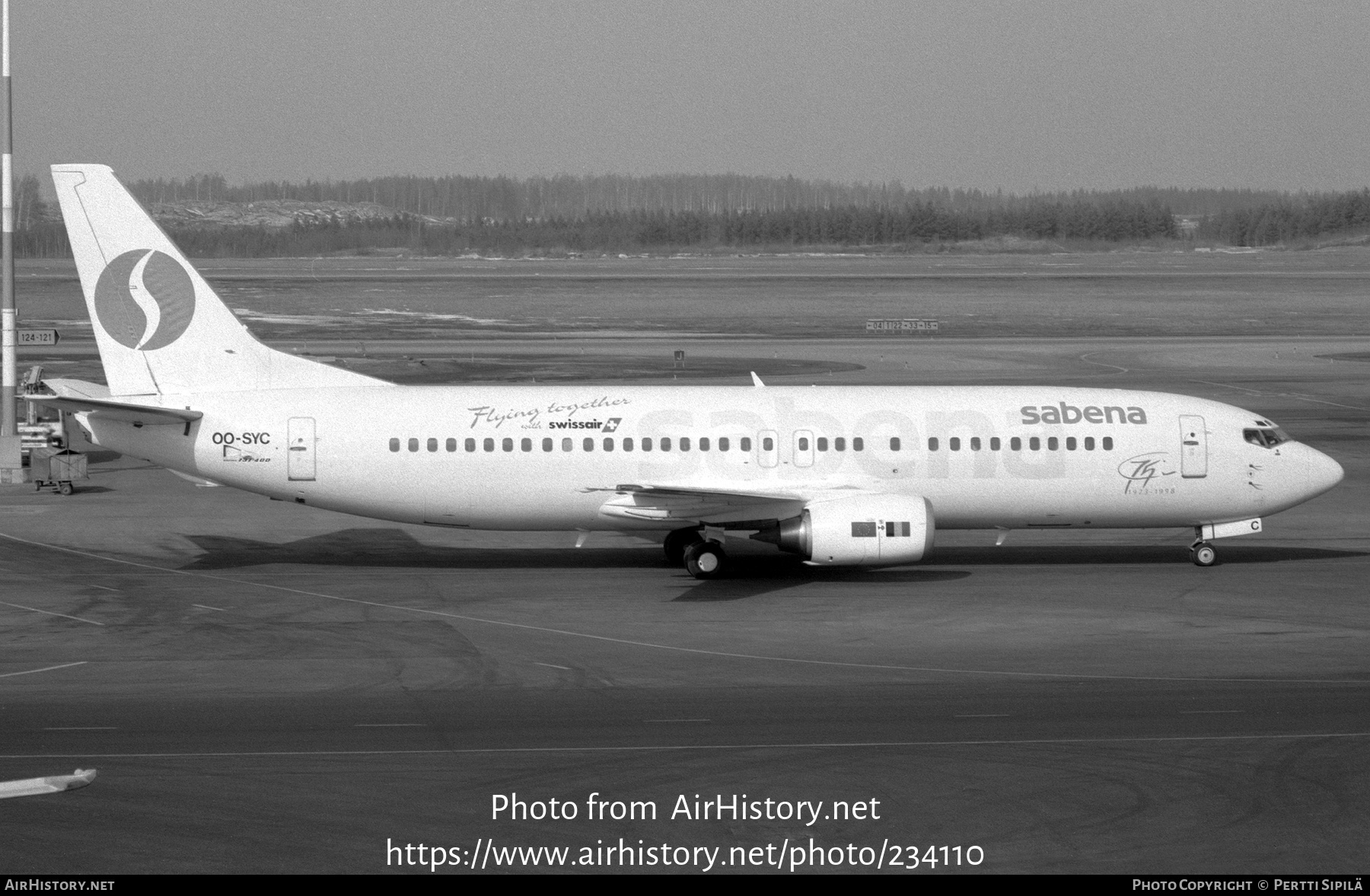 Aircraft Photo of OO-SYC | Boeing 737-429 | Sabena | AirHistory.net #234110