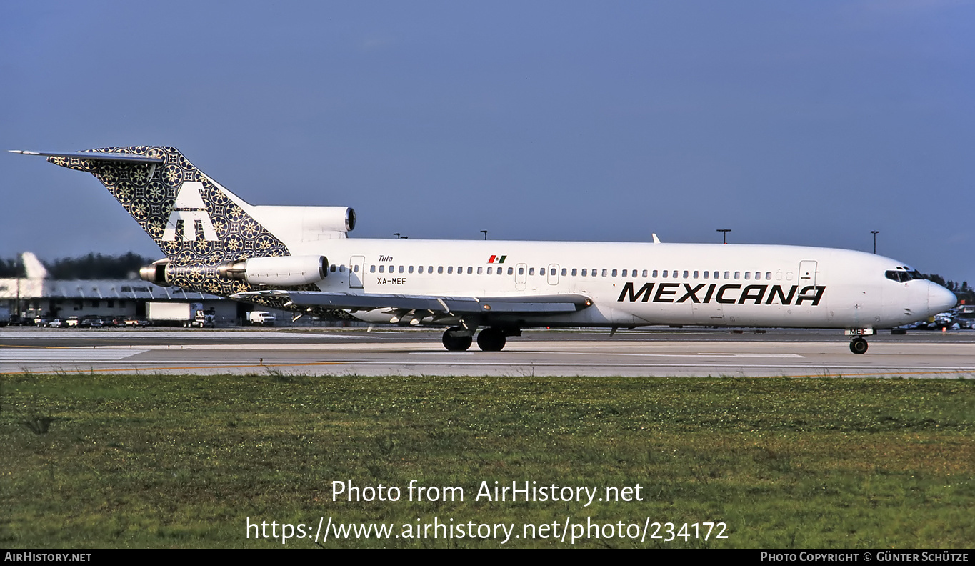 Aircraft Photo of XA-MEF | Boeing 727-264 | Mexicana | AirHistory.net #234172