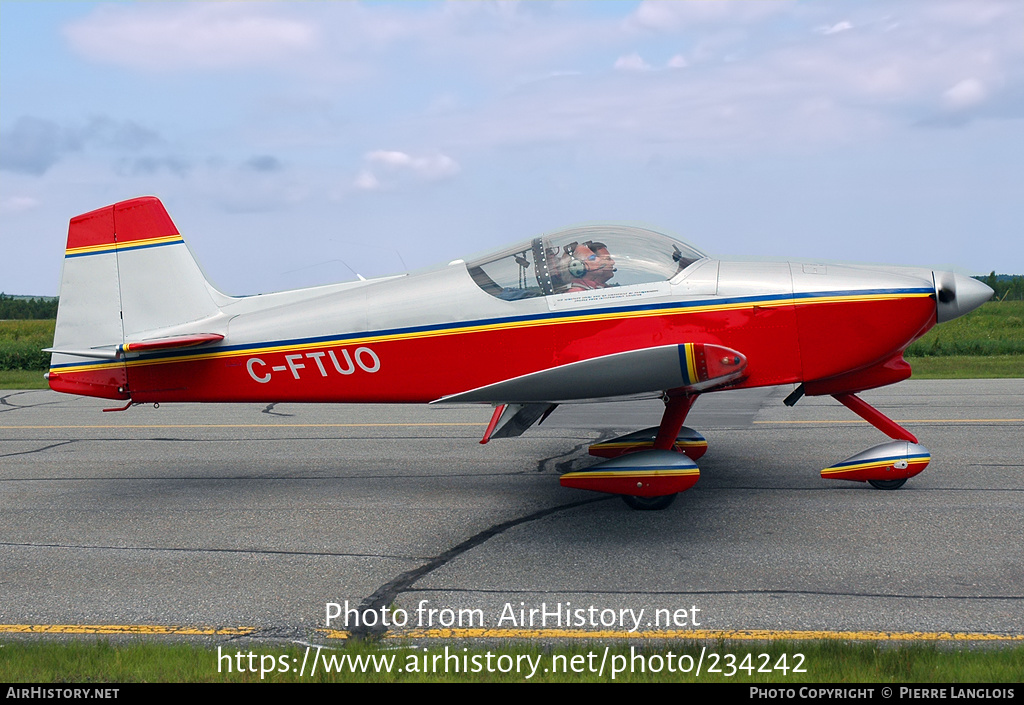 Aircraft Photo of C-FTUO | Van's RV-6 | AirHistory.net #234242