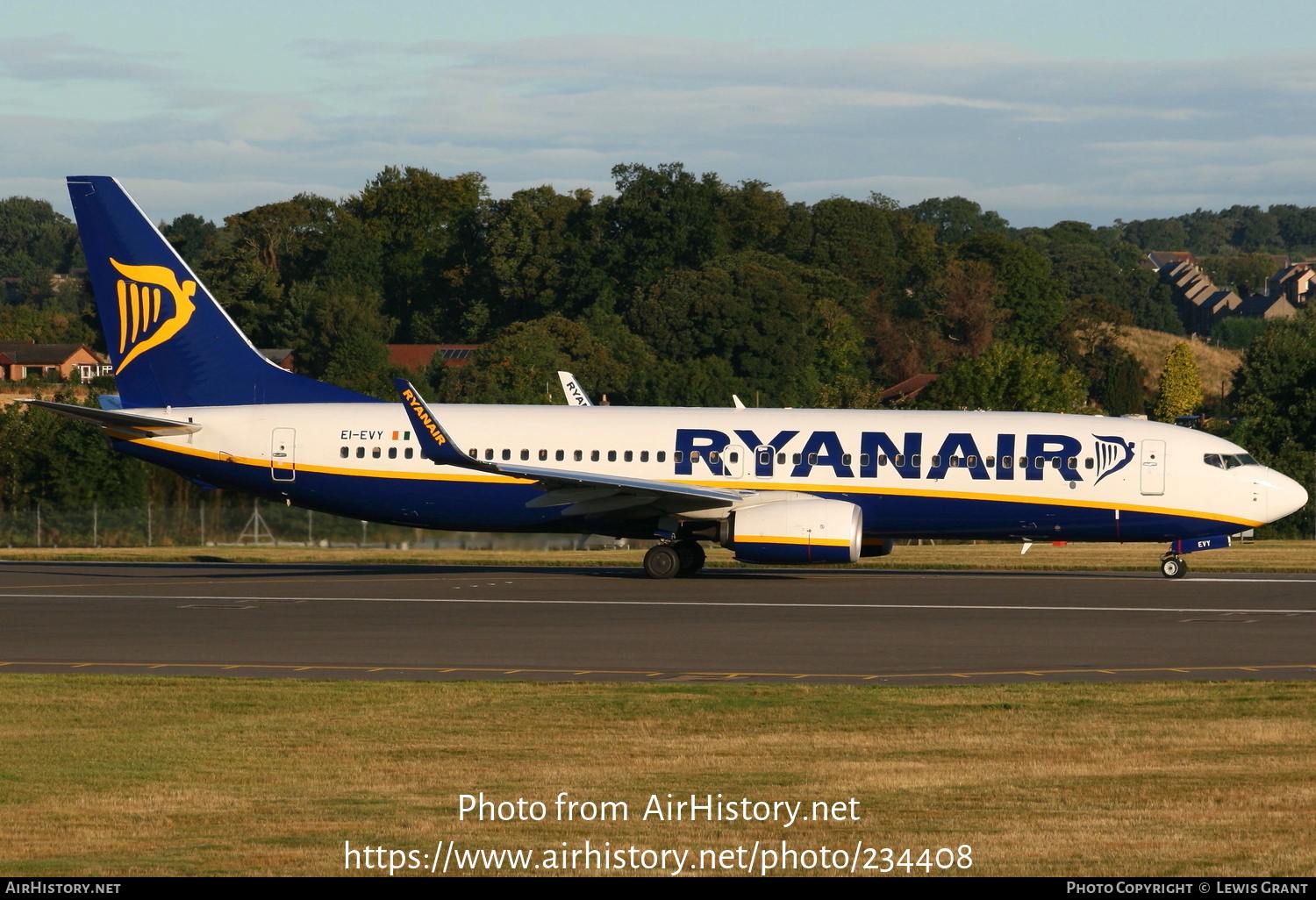 Aircraft Photo of EI-EVY | Boeing 737-8AS | Ryanair | AirHistory.net #234408