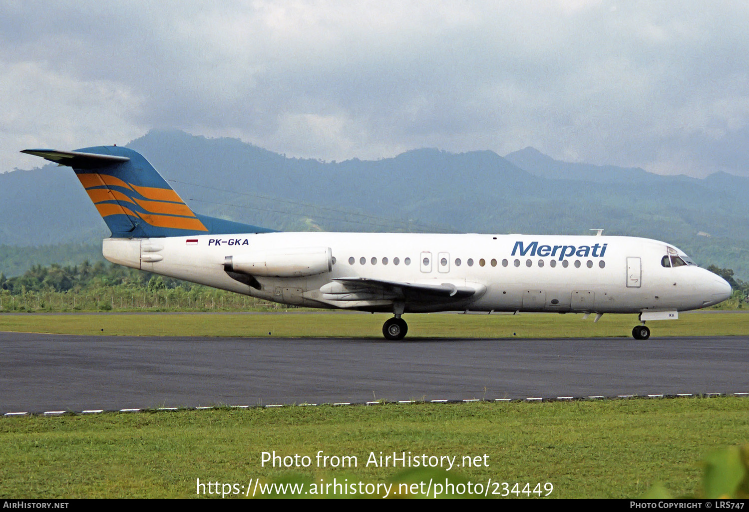 Aircraft Photo of PK-GKA | Fokker F28-4000 Fellowship | Merpati Nusantara Airlines | AirHistory.net #234449