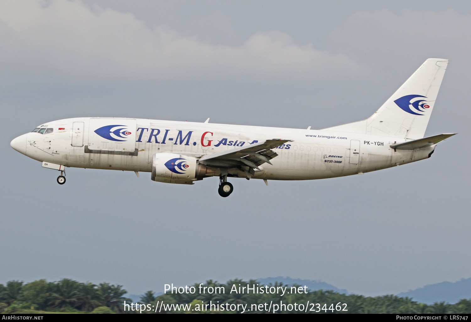 Aircraft Photo of PK-YGH | Boeing 737-36N(SF) | Tri-M.G. Intra Asia Airlines | AirHistory.net #234462