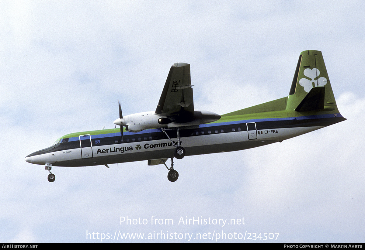 Aircraft Photo of EI-FKE | Fokker 50 | Aer Lingus Commuter | AirHistory.net #234507