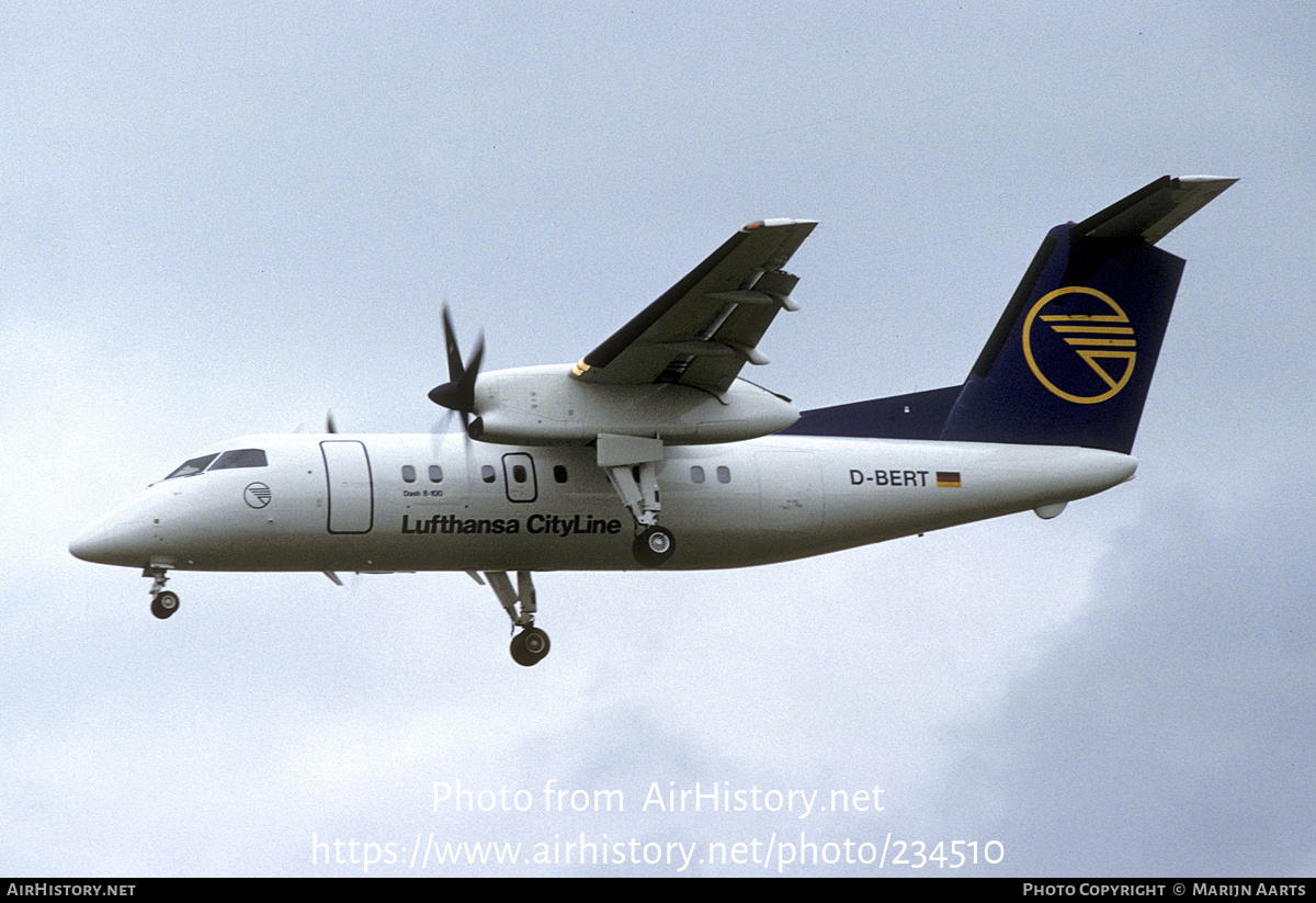 Aircraft Photo of D-BERT | De Havilland Canada DHC-8-103 Dash 8 | Lufthansa CityLine | AirHistory.net #234510