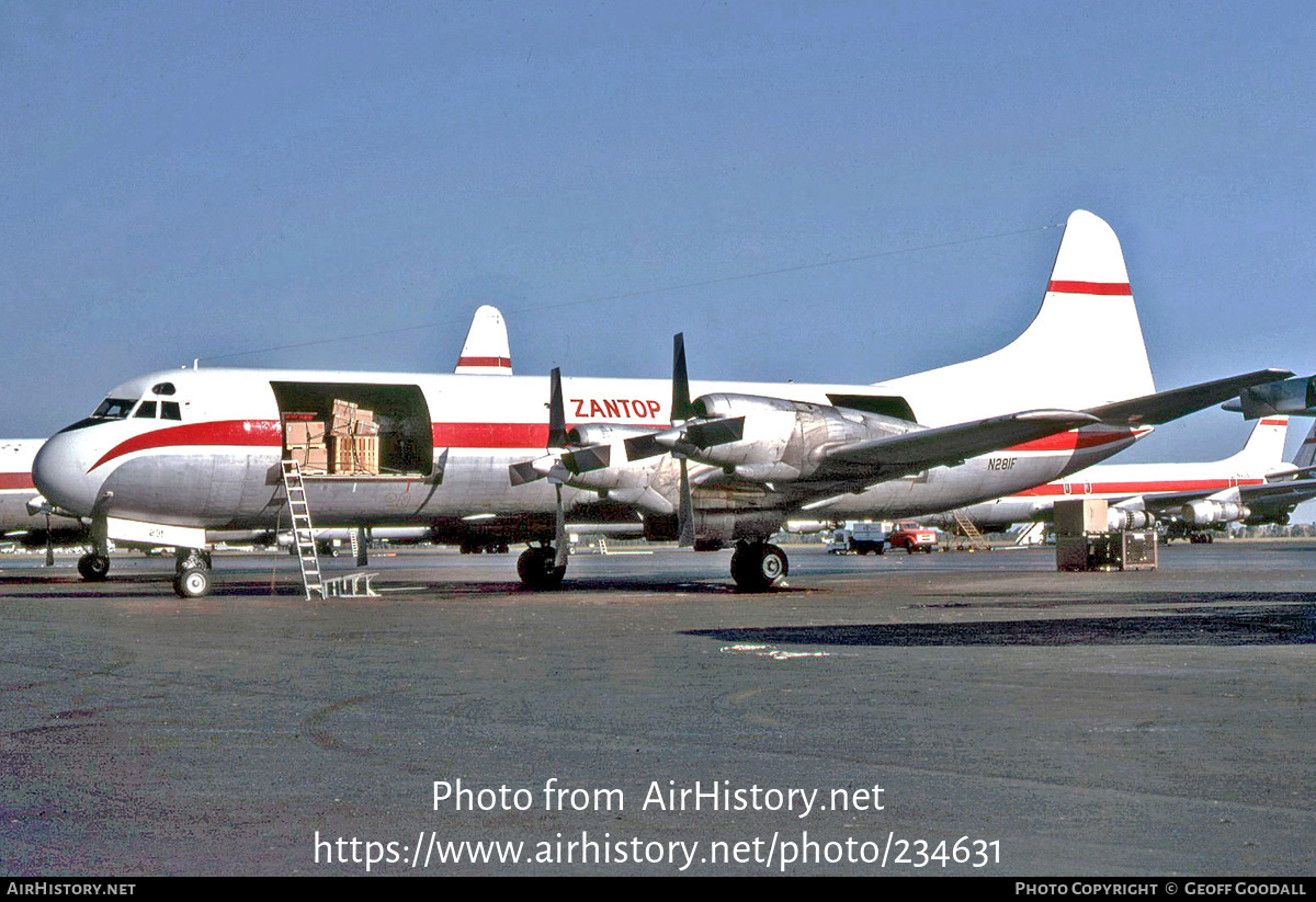 Aircraft Photo of N281F | Lockheed L-188A(F) Electra | Zantop International Airlines | AirHistory.net #234631