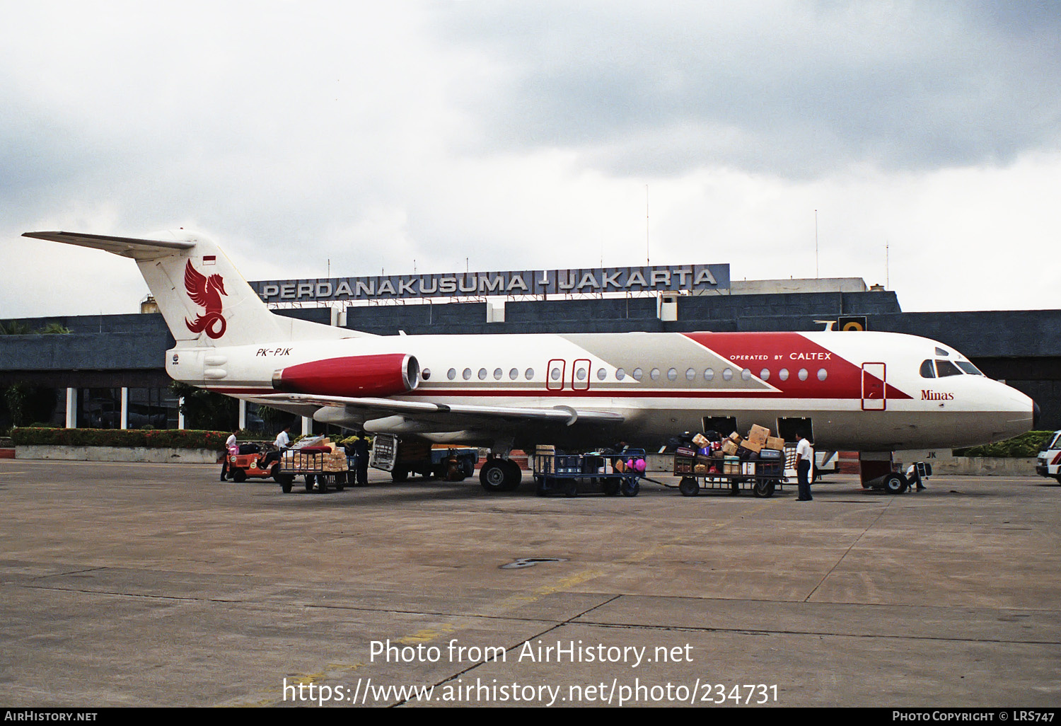 Aircraft Photo of PK-PJK | Fokker F28-4000 Fellowship | Caltex | AirHistory.net #234731