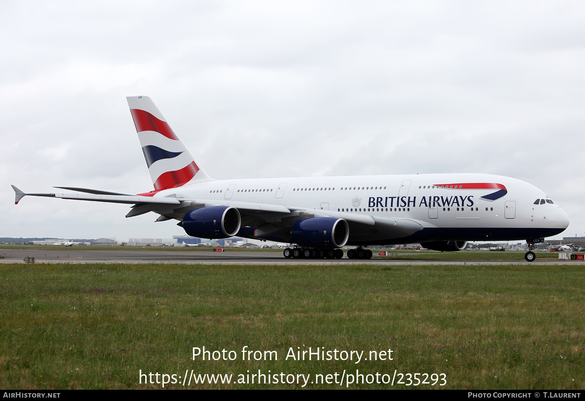 Aircraft Photo of G-XLEA | Airbus A380-841 | British Airways | AirHistory.net #235293