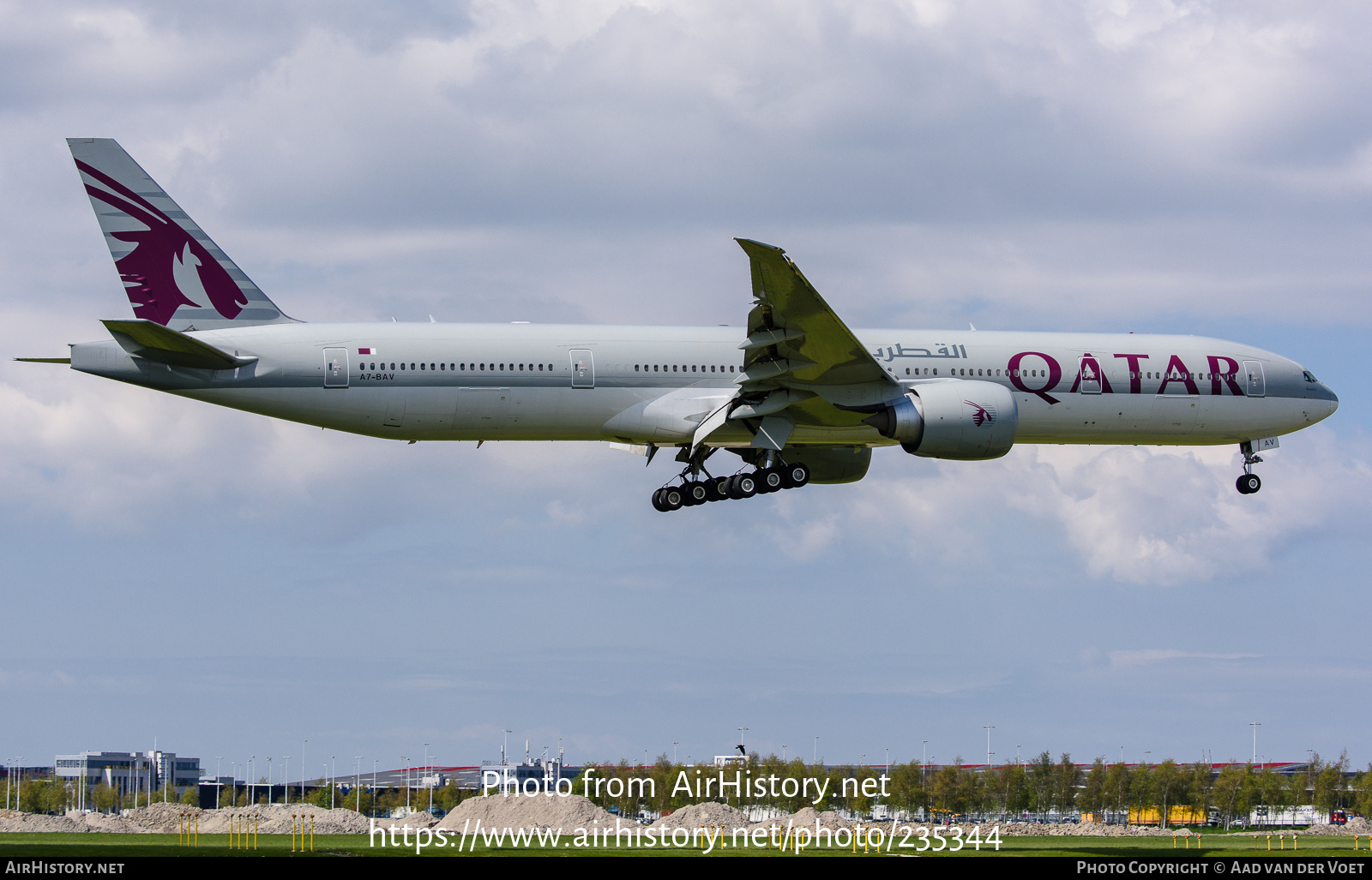 Aircraft Photo of A7-BAV | Boeing 777-3DZ/ER | Qatar Airways | AirHistory.net #235344