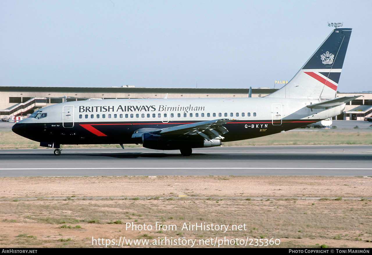 Aircraft Photo of G-BKYN | Boeing 737-236/Adv | British Airways Birmingham | AirHistory.net #235360