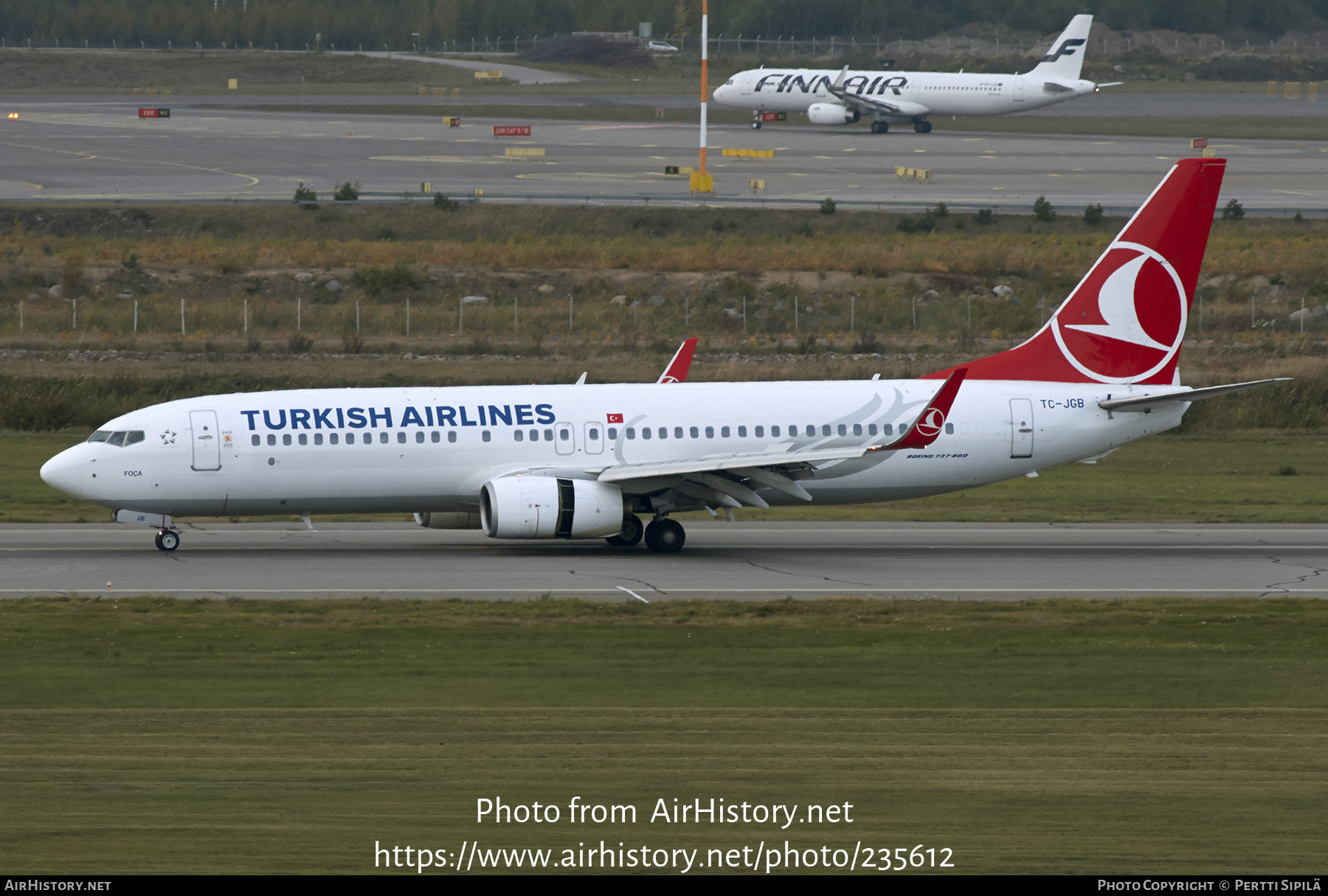 Aircraft Photo of TC-JGB | Boeing 737-8F2 | Turkish Airlines | AirHistory.net #235612