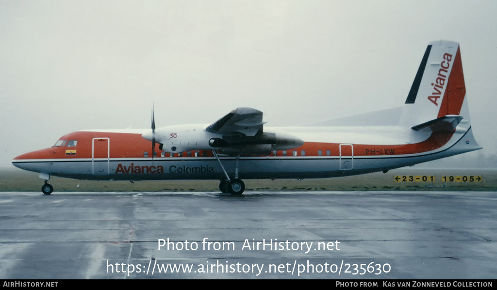 Aircraft Photo of PH-LXW | Fokker 50 | Avianca | AirHistory.net #235630