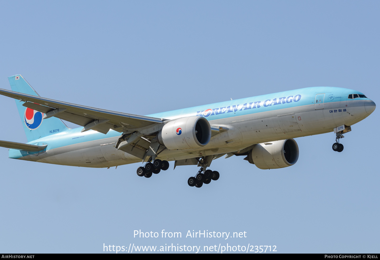 Aircraft Photo of HL8076 | Boeing 777-F | Korean Air Cargo | AirHistory.net #235712