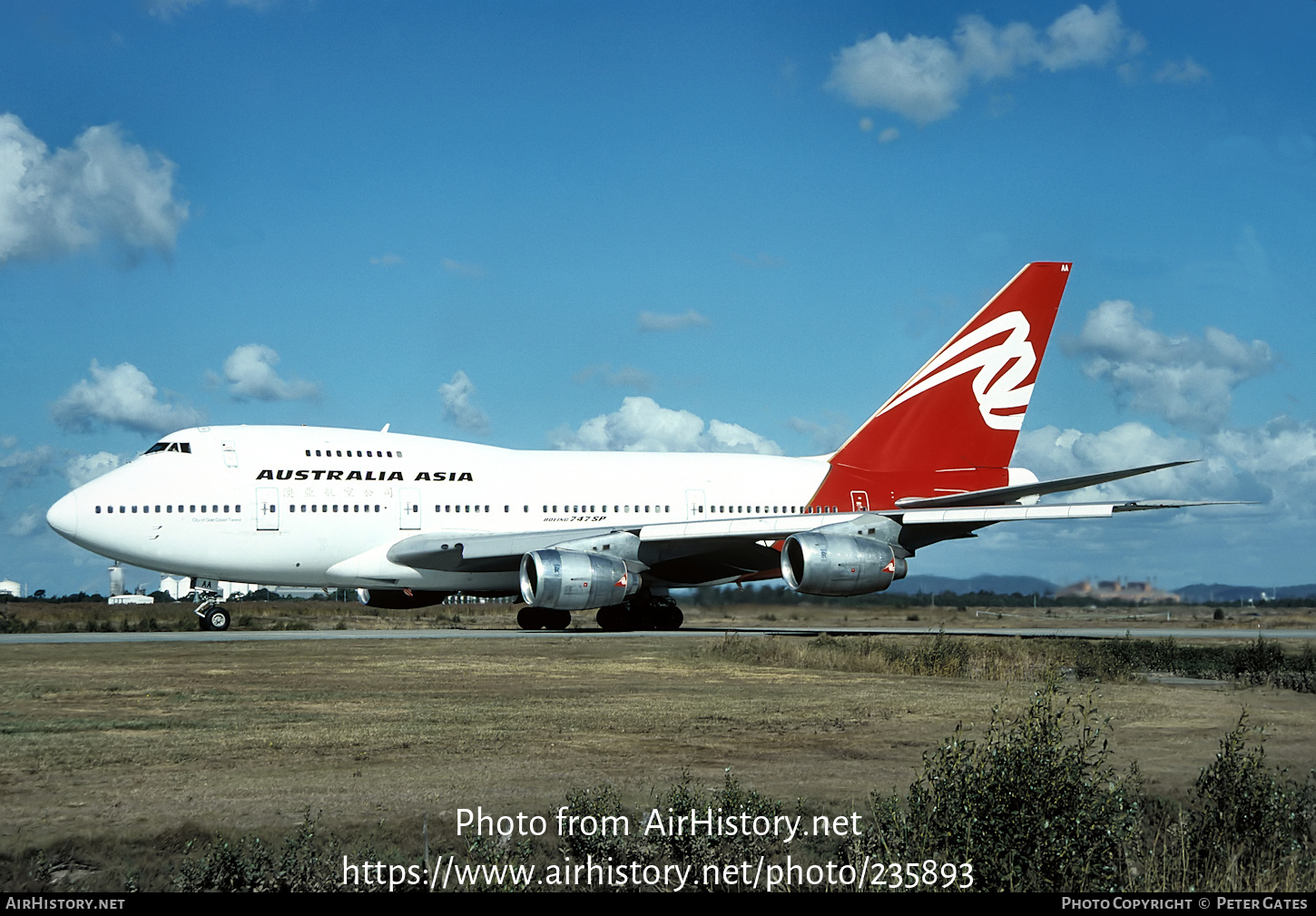 Aircraft Photo of VH-EAA | Boeing 747SP-38 | Australia Asia Airlines | AirHistory.net #235893