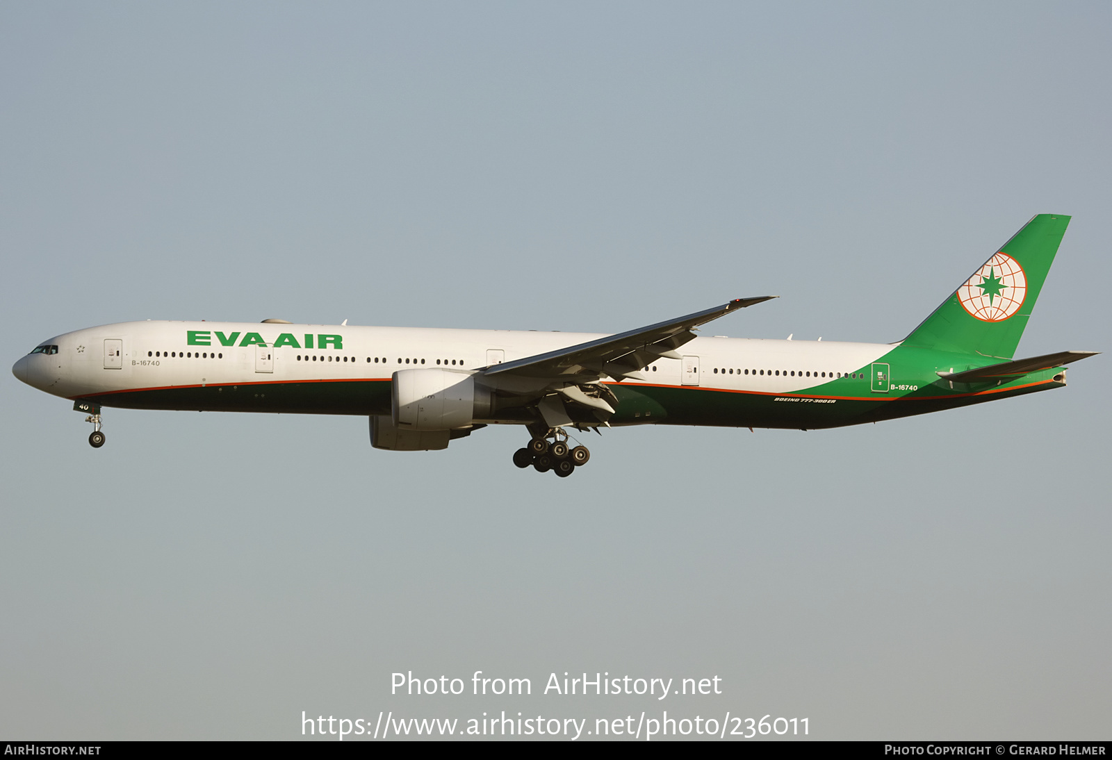 Aircraft Photo of B-16740 | Boeing 777-300/ER | EVA Air | AirHistory.net #236011