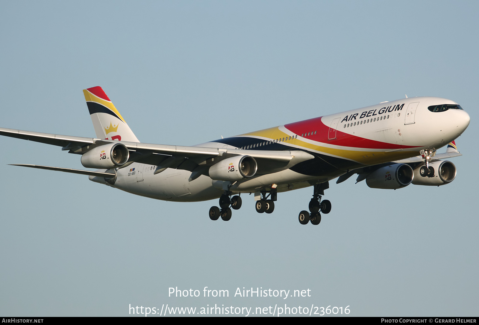 Aircraft Photo of OO-ABD | Airbus A340-313 | Air Belgium | AirHistory.net #236016