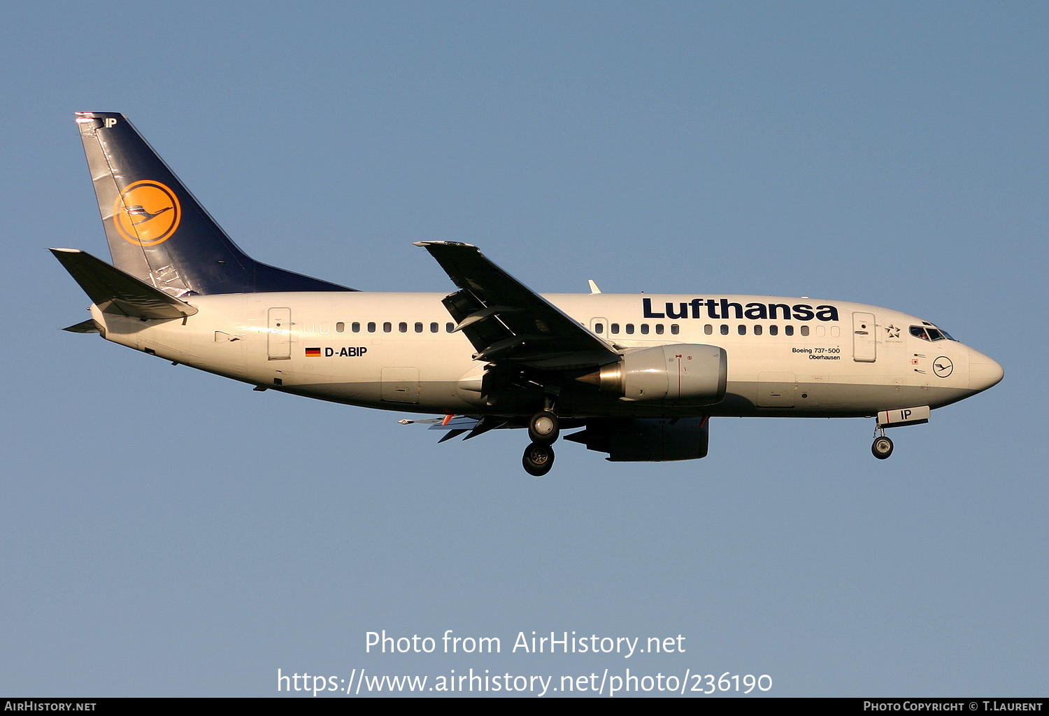 Aircraft Photo of D-ABIP | Boeing 737-530 | Lufthansa | AirHistory.net #236190